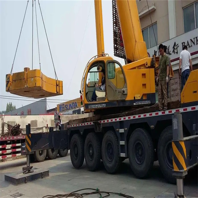 石家庄当地吊车出租|机器吊装|75吨|工厂搬迁服务